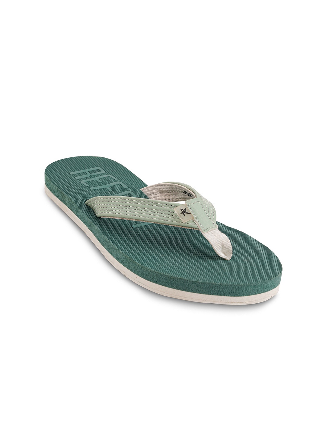 

REFOAM Women Green Rubber Thong Flip-Flops