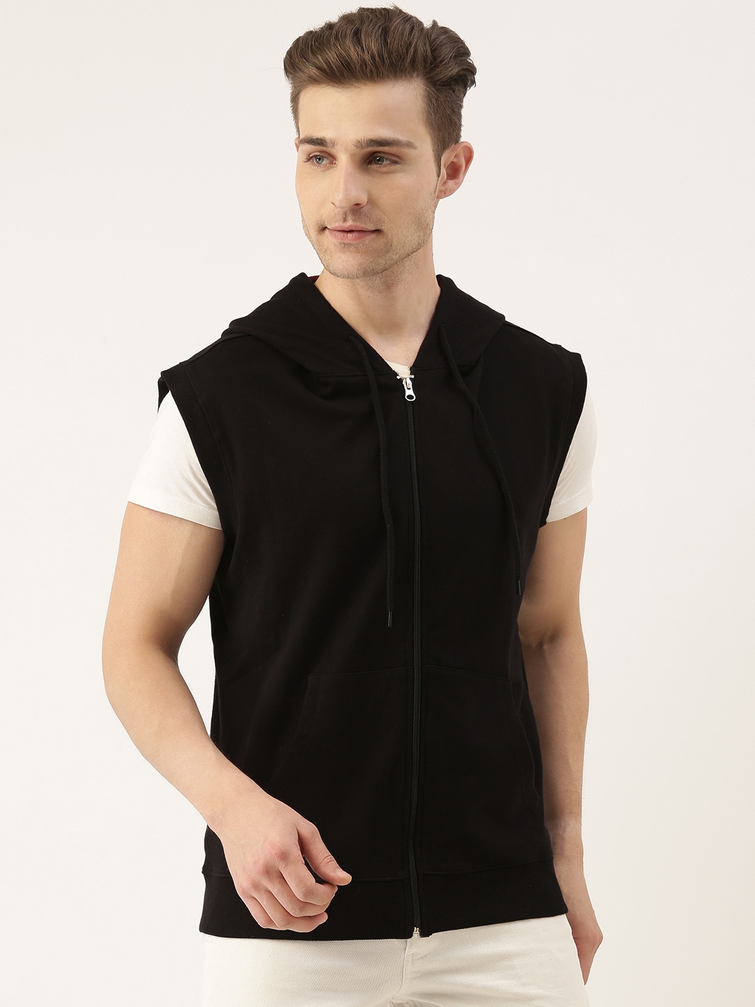 

IVOC Men Black Hooded Sweatshirt