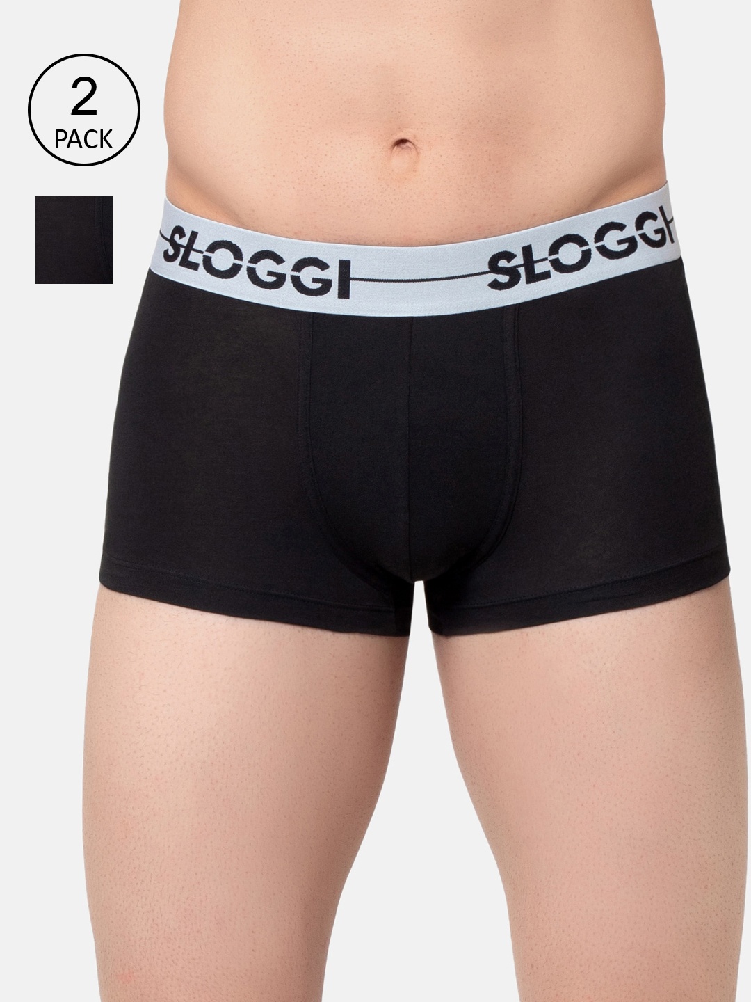 

Sloggi Men Go H Cotton Hipster Brief - Pack Of 2, Black