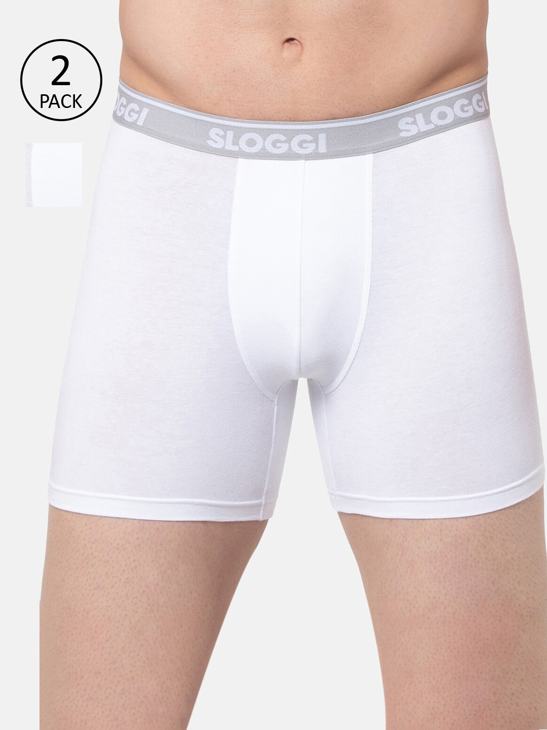 

Sloggi Men Go ABC H Cotton Short - Pack Of 2, White