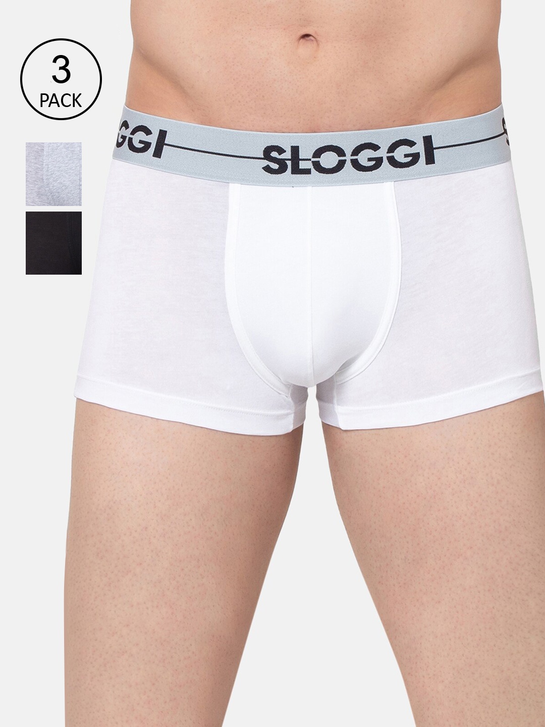 

Sloggi Men Go Cotton Hipster Brief - Pack Of 3, White