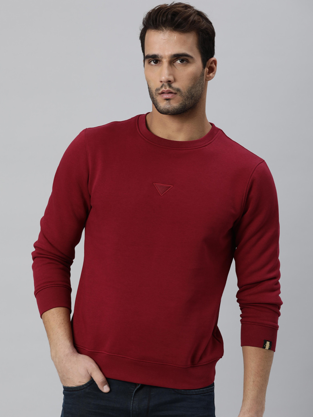 

RARE RABBIT Men Red Sweatshirt