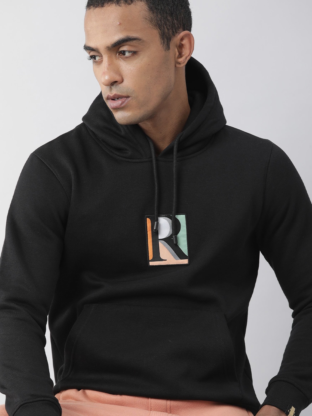 

RARE RABBIT Men Rouyza Slim Fit Sweatshirt, Black