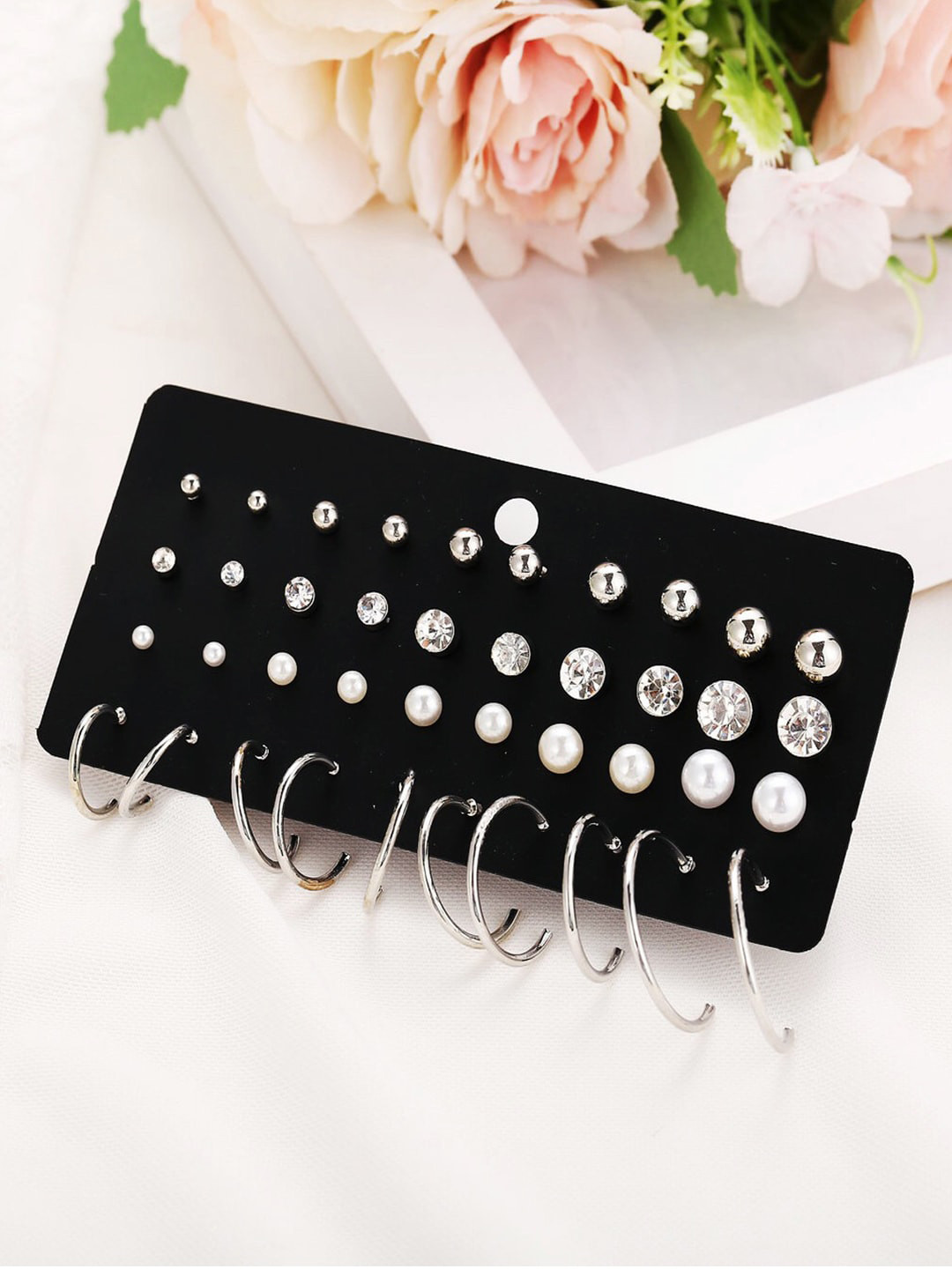 

Shining Diva Fashion Set Of 20 Gold-Plated Contemporary Studs Earrings