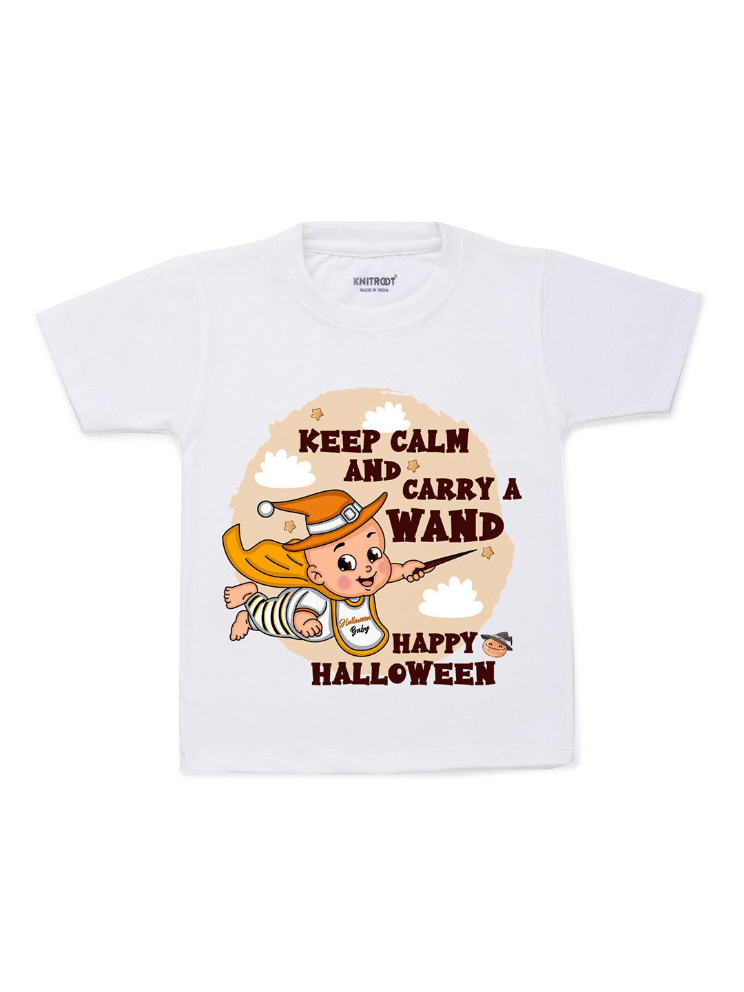 

KNITROOT Kids White Printed T-shirt