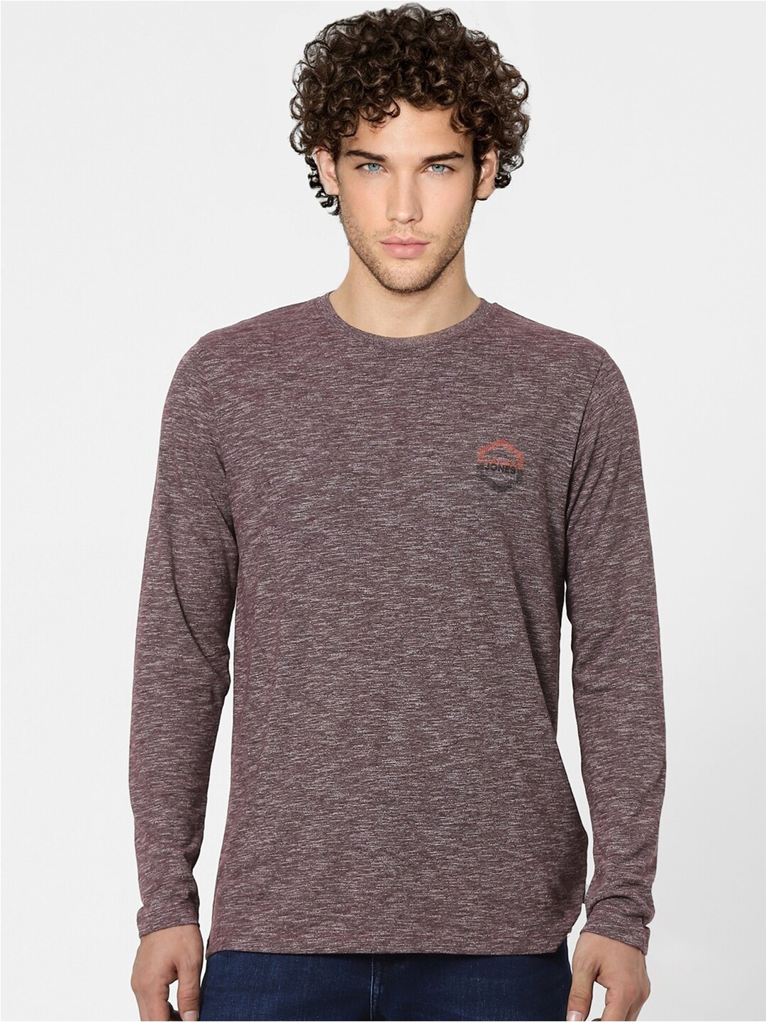 

Jack & Jones Men Mauve T-shirt