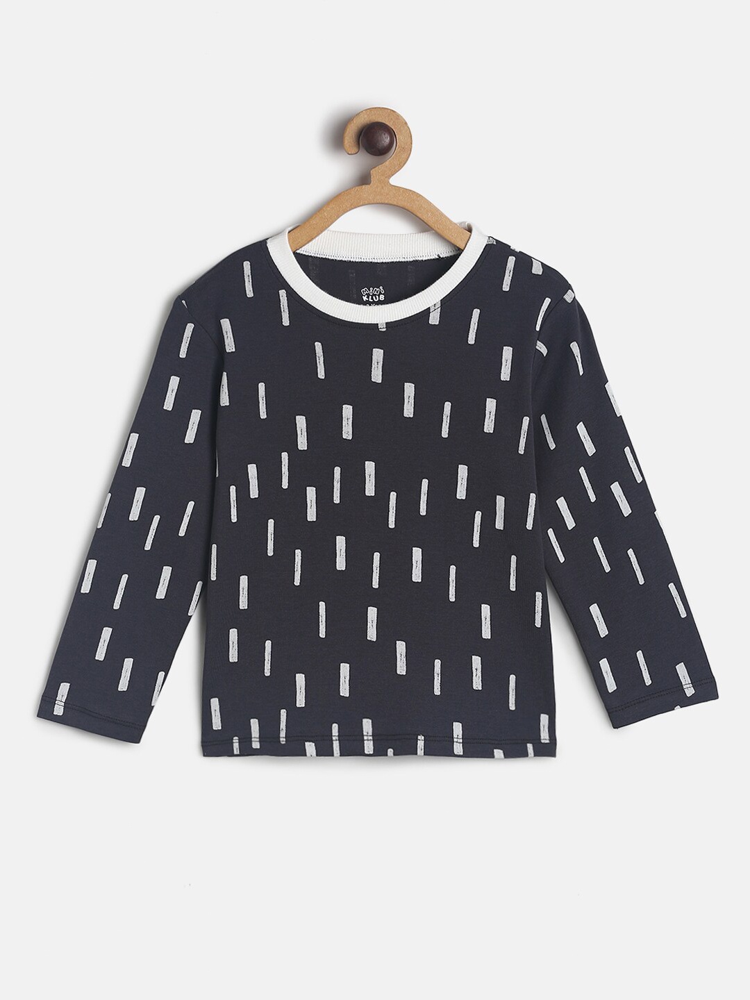 

MINI KLUB Boys Black Printed Pure Cotton T-shirt