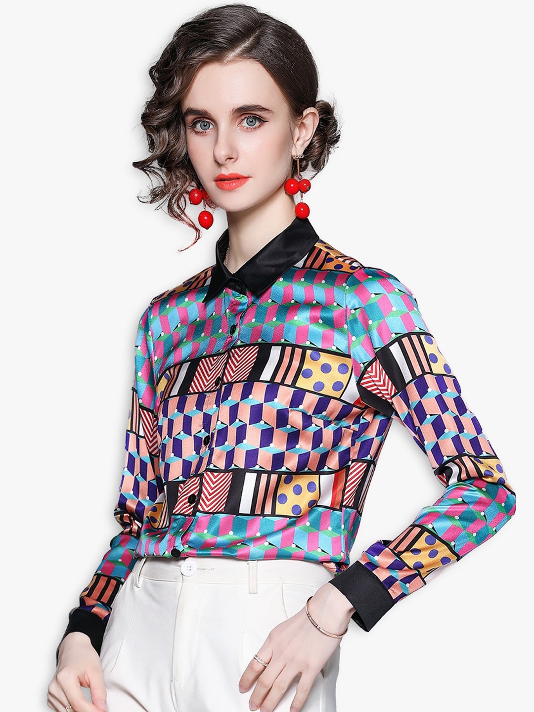 

JC Collection Women Multicoloured Printed Casual Shirt, Multi