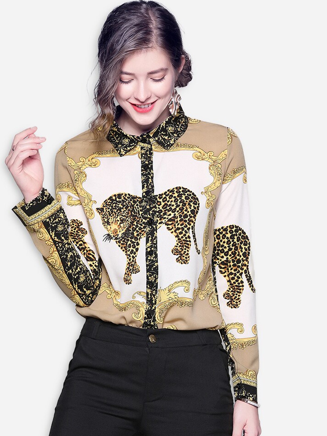 

JC Collection Women Multicoloured Floral Opaque Printed Casual Shirt, Multi