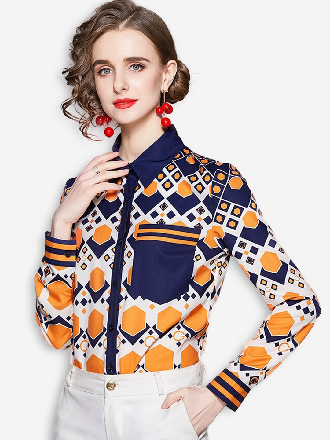 

JC Collection Women Multicoloured Opaque Printed Casual Shirt, Multi