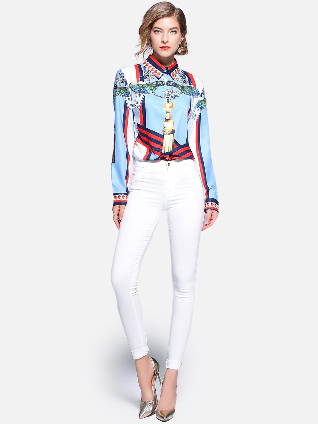

JC Collection Women Multicoloured Opaque Printed Casual Shirt, Multi