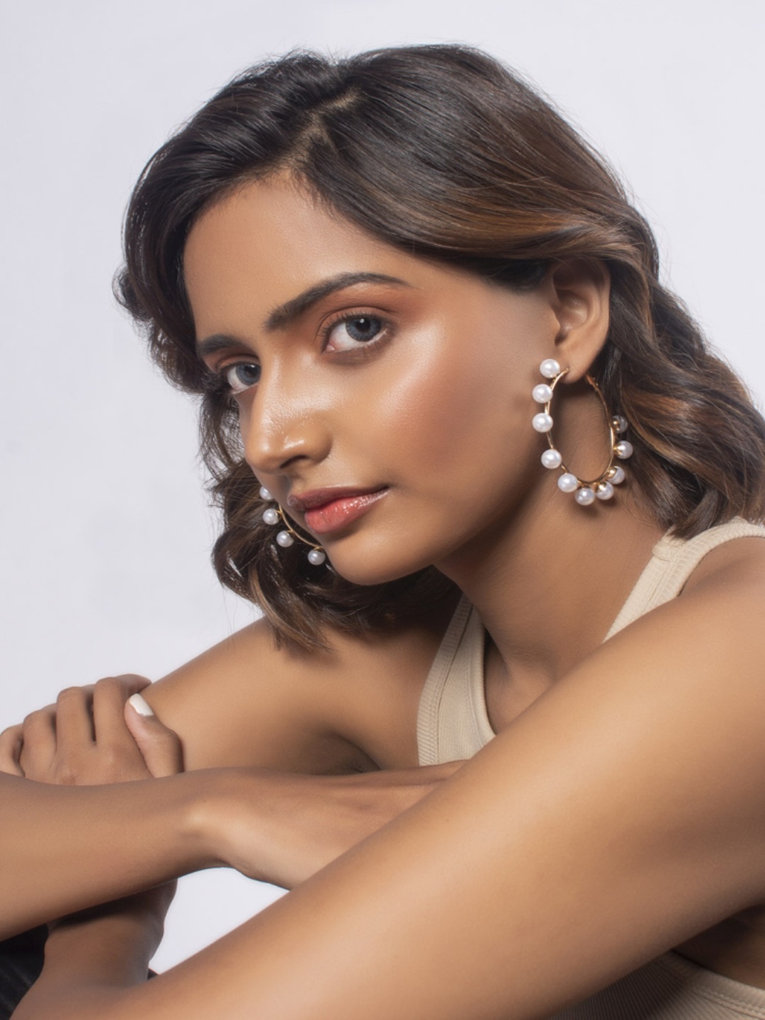 

ToniQ Women Set of 9 Gold-Toned Contemporary Drop Earrings