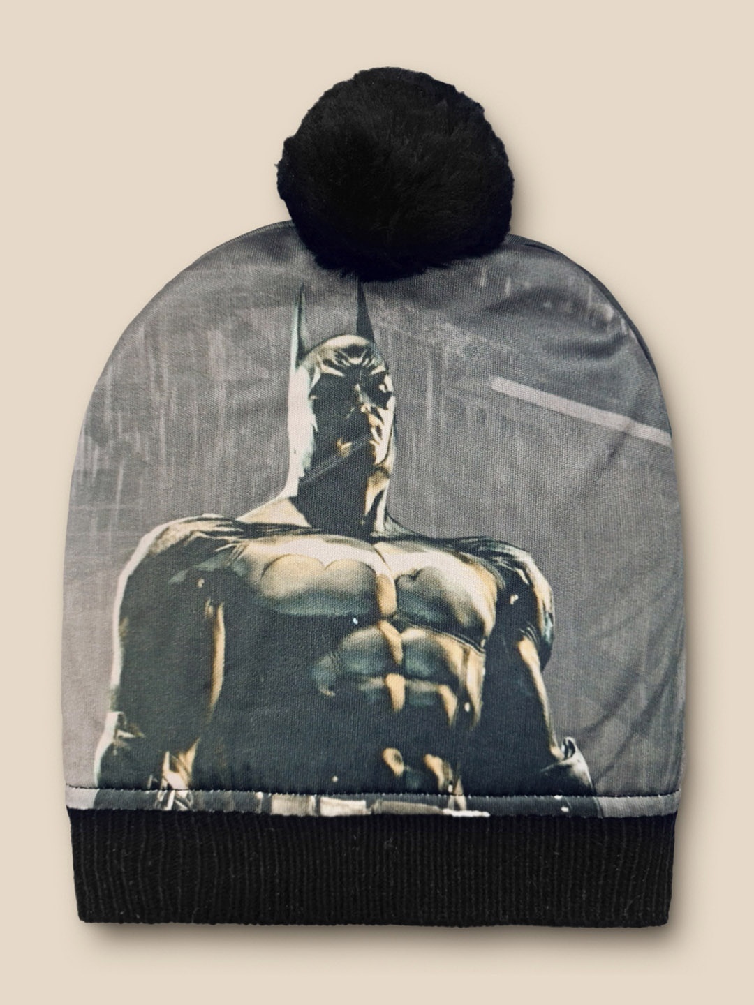 

Kids Ville Boys Grey & Black Batman Beanie