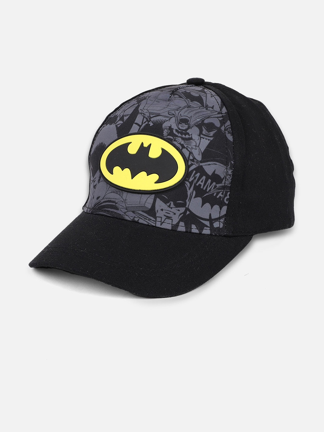 

Kids Ville Boys Black & Grey Batman Printed Baseball Cap