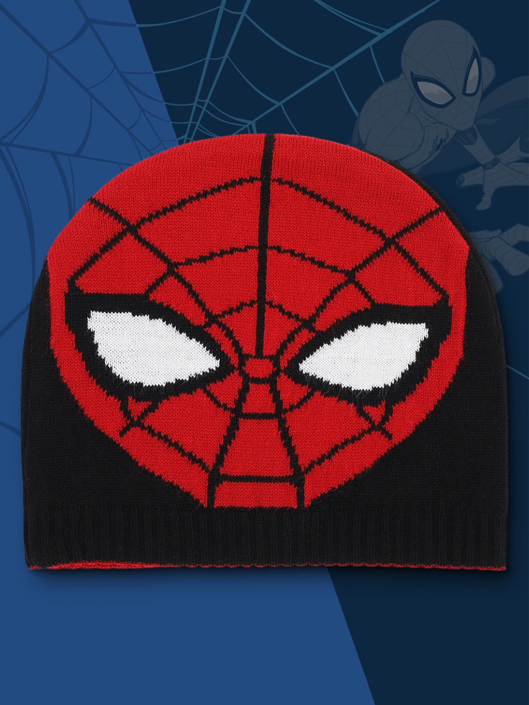 

Kids Ville Boys Black & Red Spiderman Beanie Caps