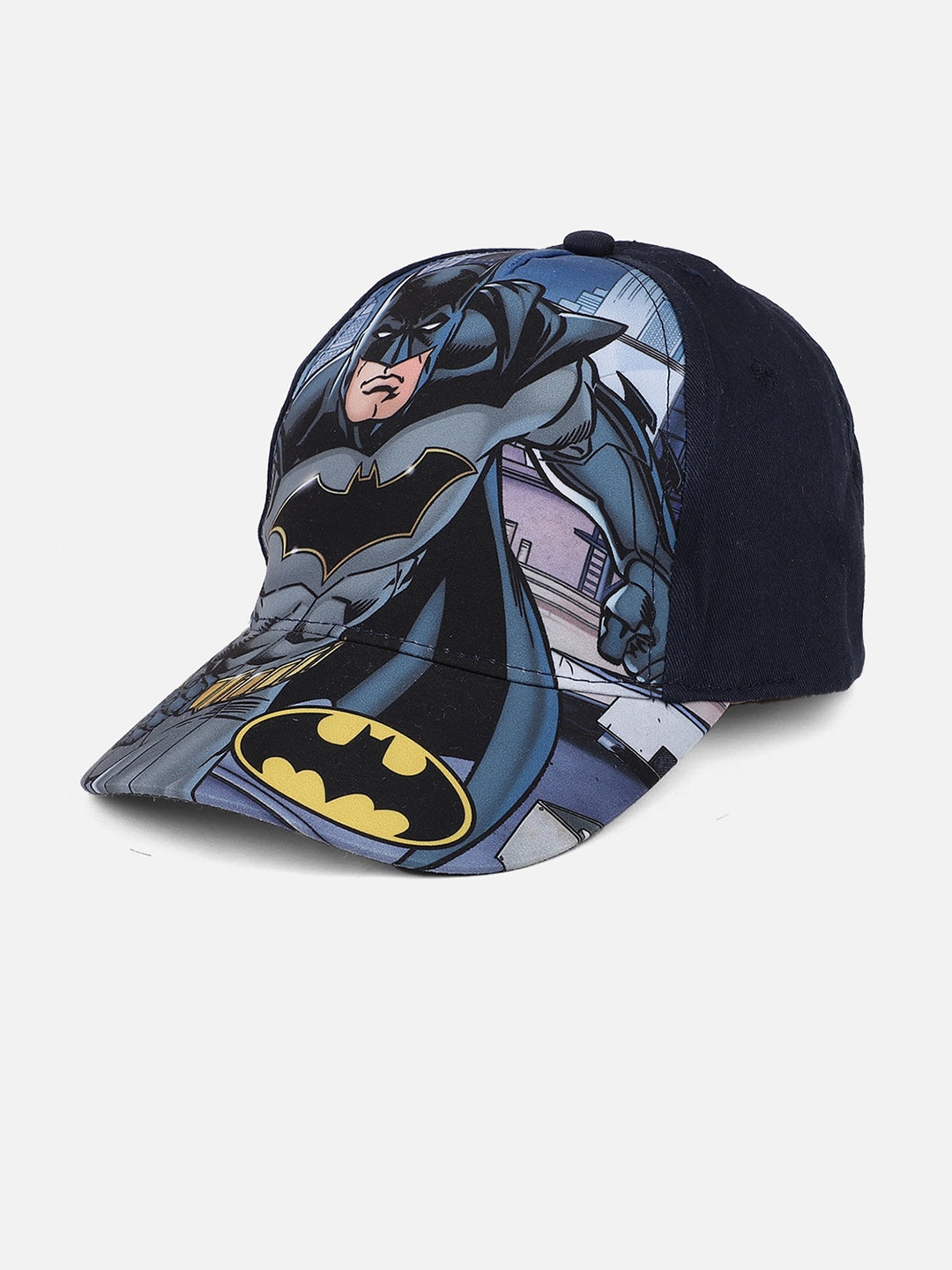 

Kids Ville Boys Black & Grey Batman Printed Baseball Cap