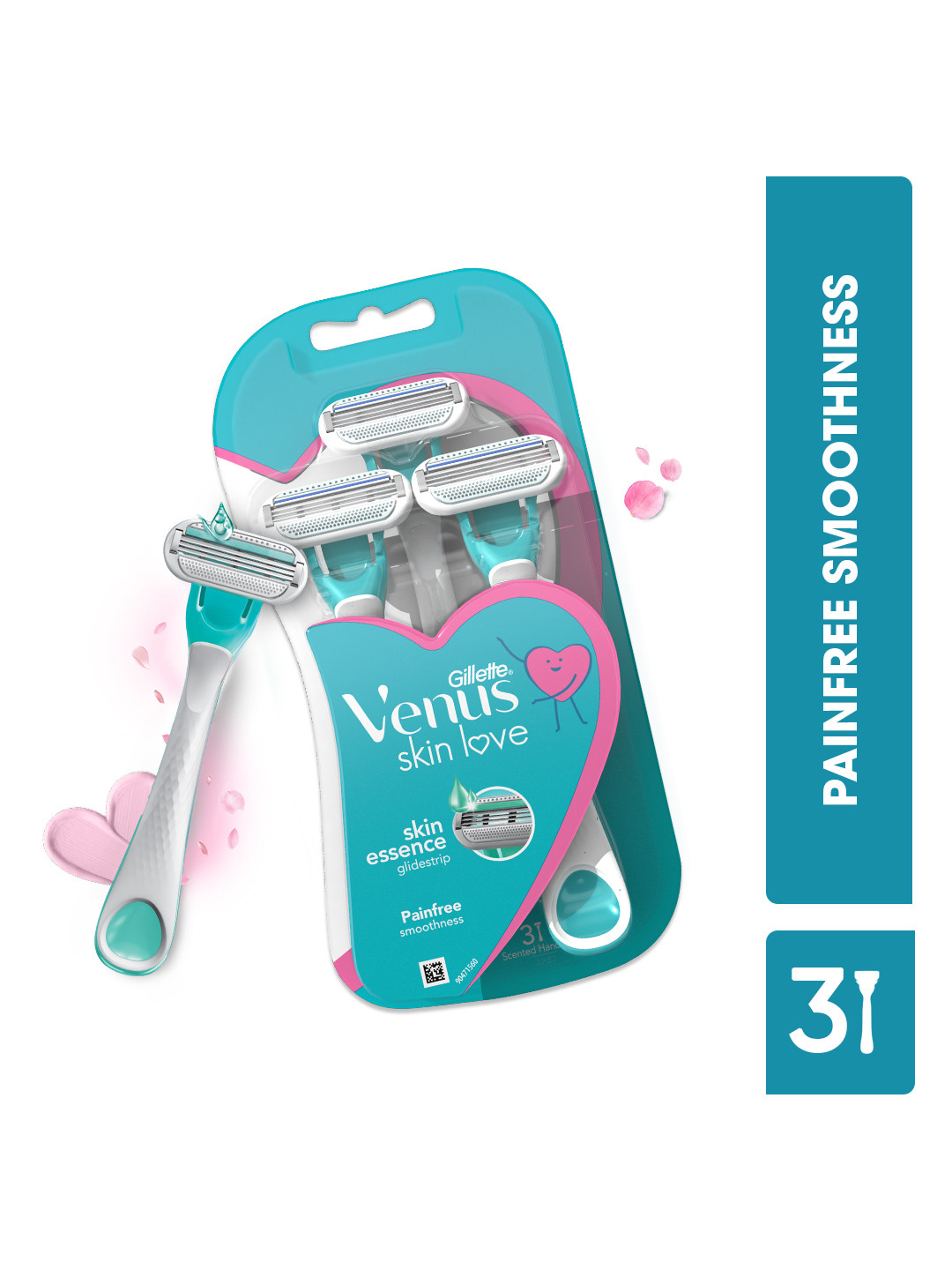

Gillette Venus Women Set of 3 Skin Love Razors with Skin Essence - Blue & White