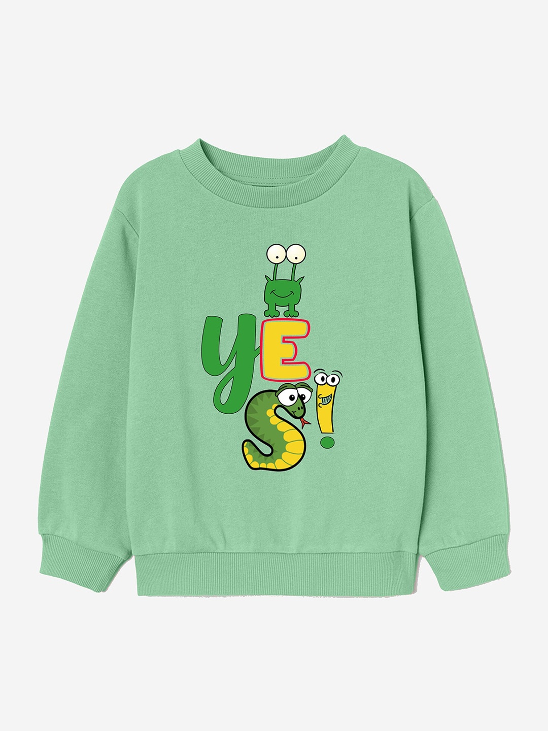 

Naughty Ninos Girls Sea Green Printed Sweatshirt