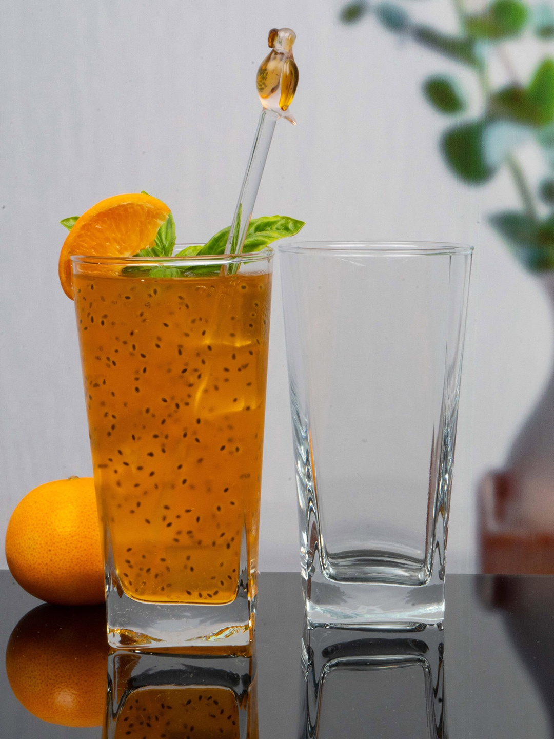 

GOODHOMES Set Of 6 Transparent Solid Carre Tumblers