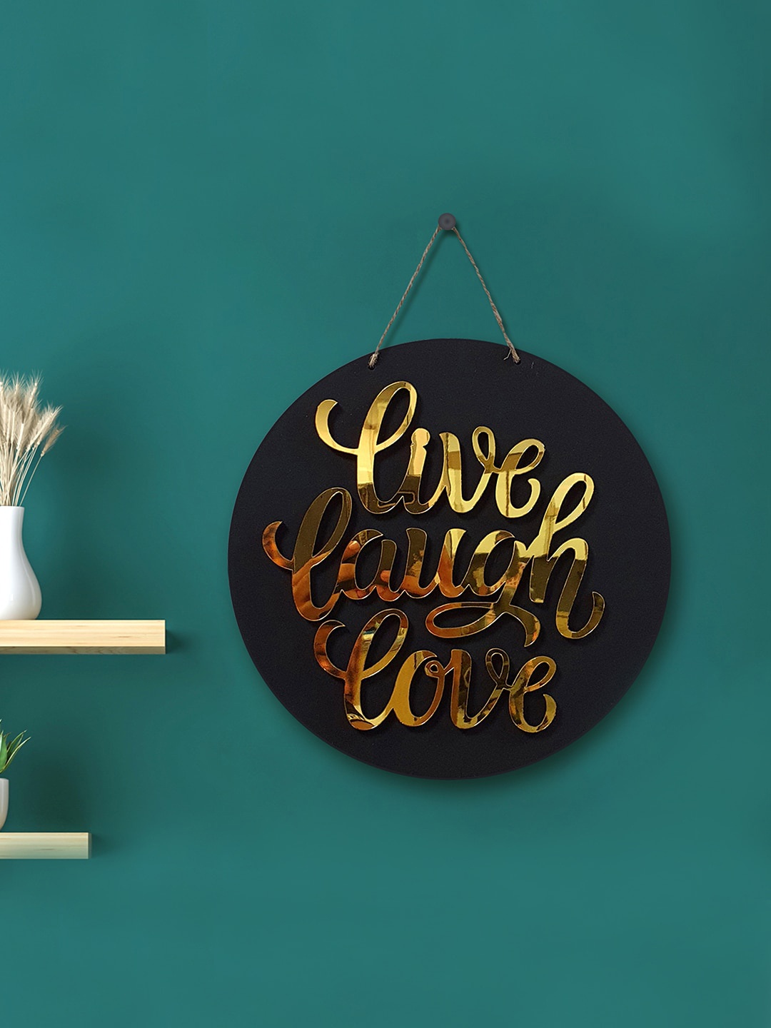 

Art Street Black & Gold-Coloured Live Laugh Love Wall Decor