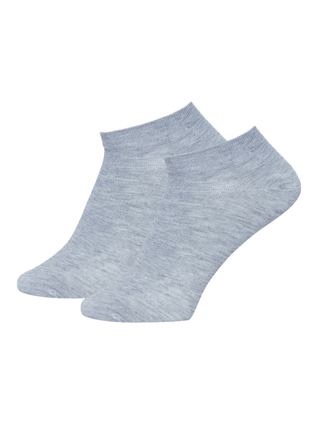 

SECRETS BY ZEROKAATA Women Grey Pack Of 2 Ankle Length Socks