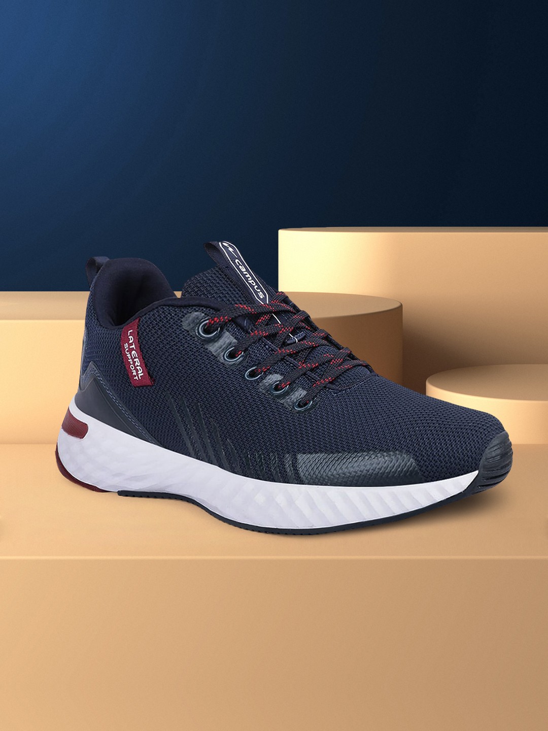 

Campus Men Blue Mesh Running Shoes