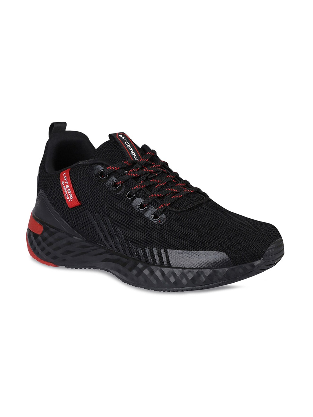 

Campus Men Black Mesh Running Marking Shoes