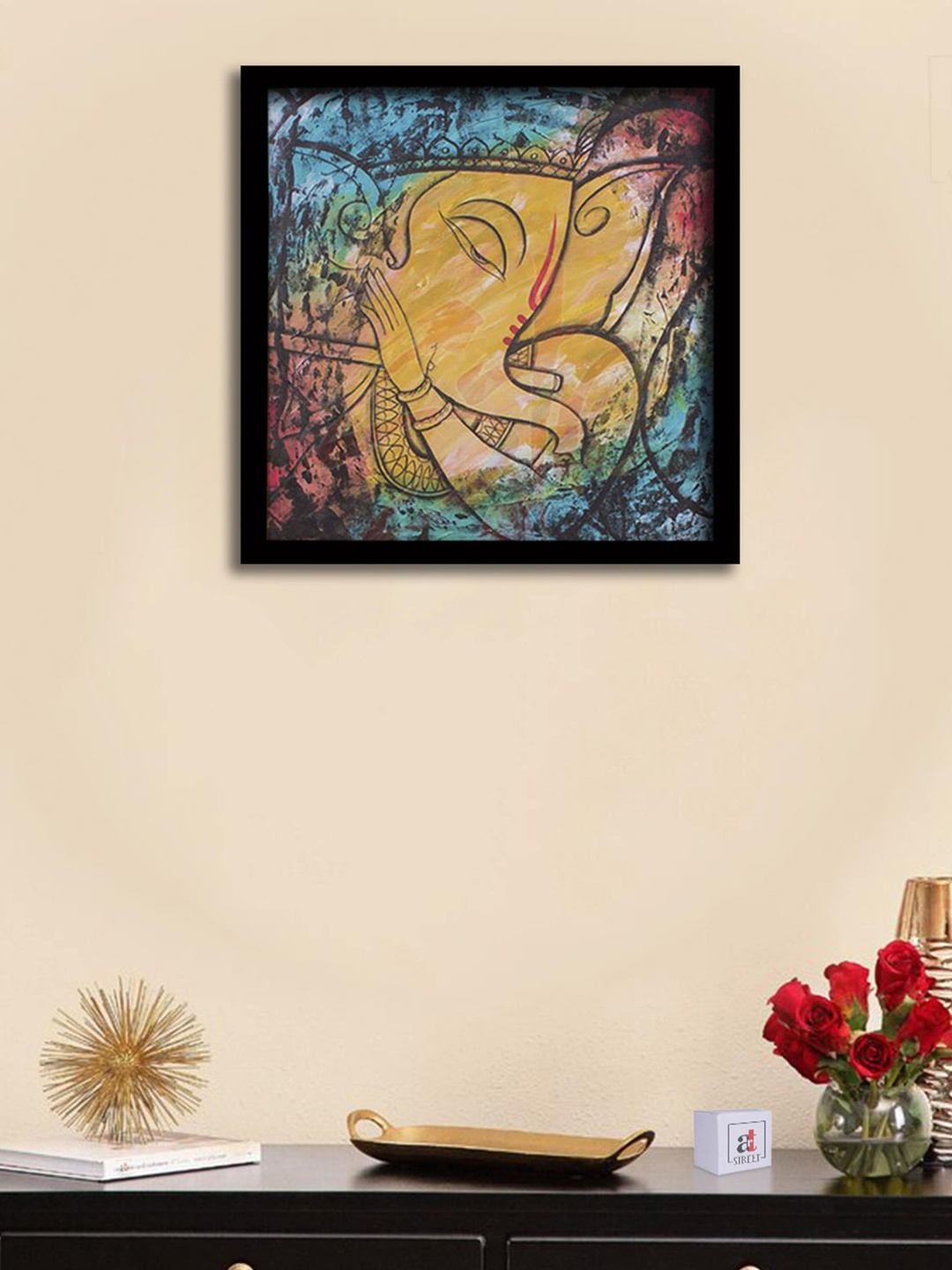 

Art Street Yellow & Black Printed Wall Art Print