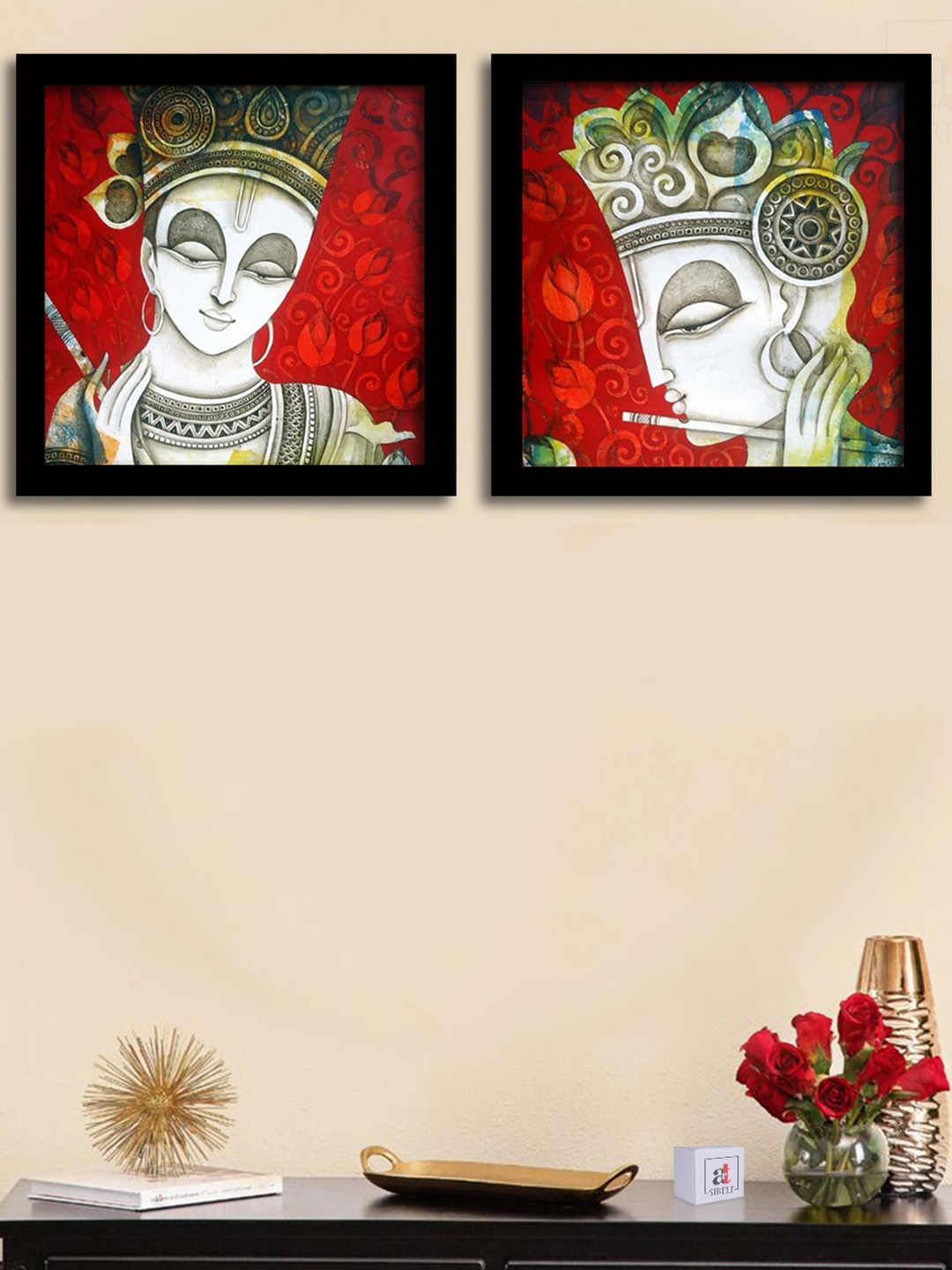 

Art Street Black Set Of 2 Wall Painting