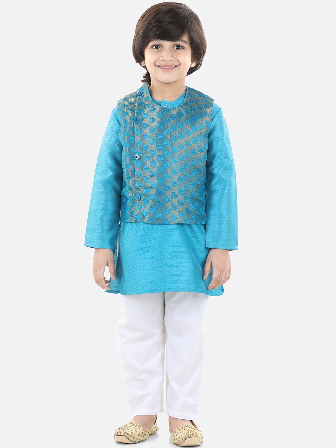 

BownBee Boys Blue Regular Kurta with Pyjamas