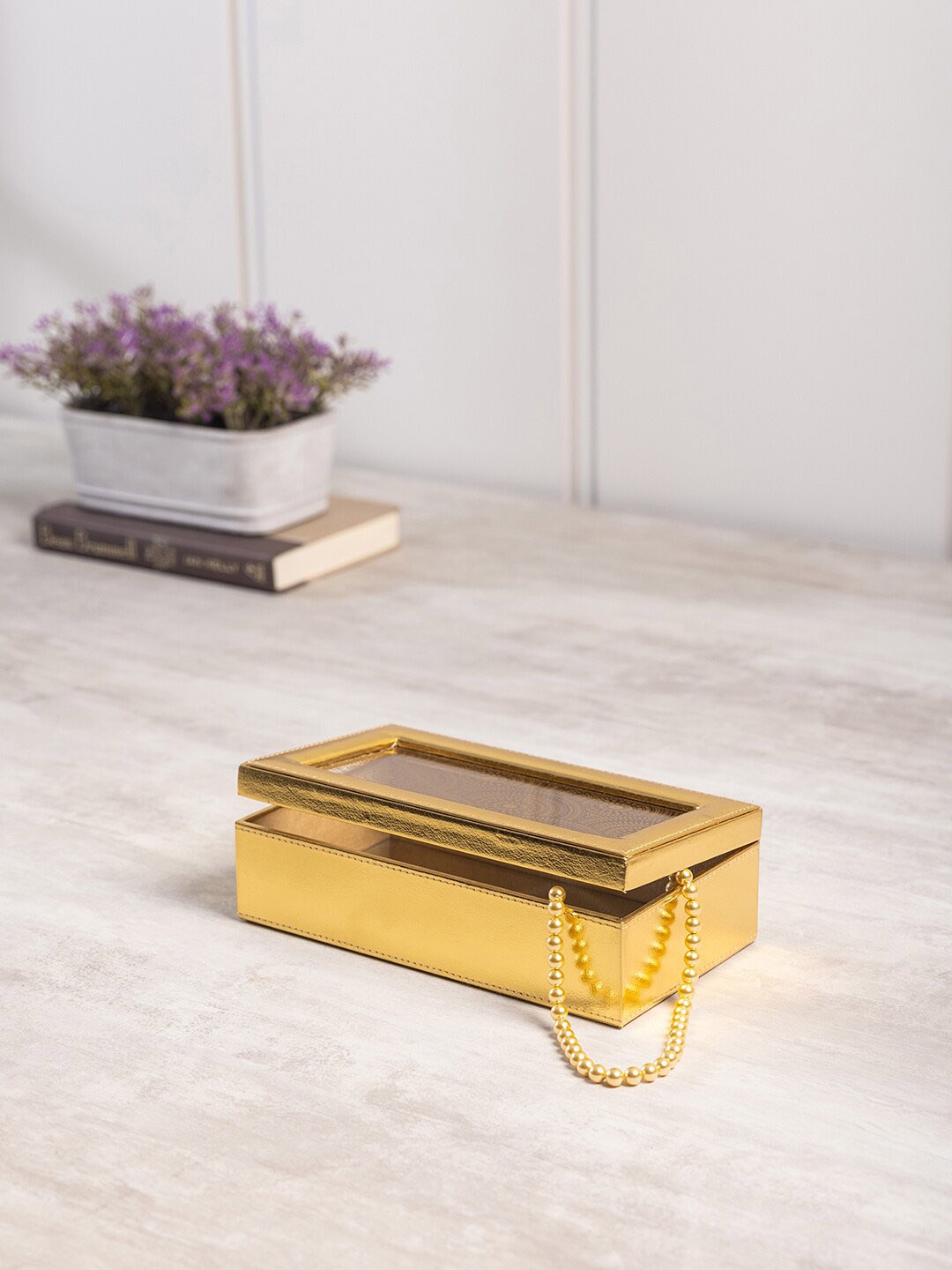 

Pure Home and Living Gold-Toned Solid Jewellery Organiser