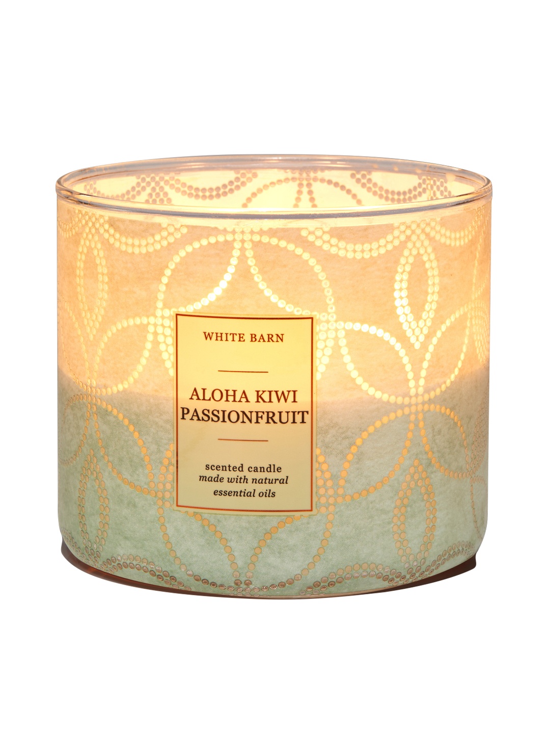 

Bath & Body Works Aloha Kiwi Passionfruit 3-Wick Candle, Yellow