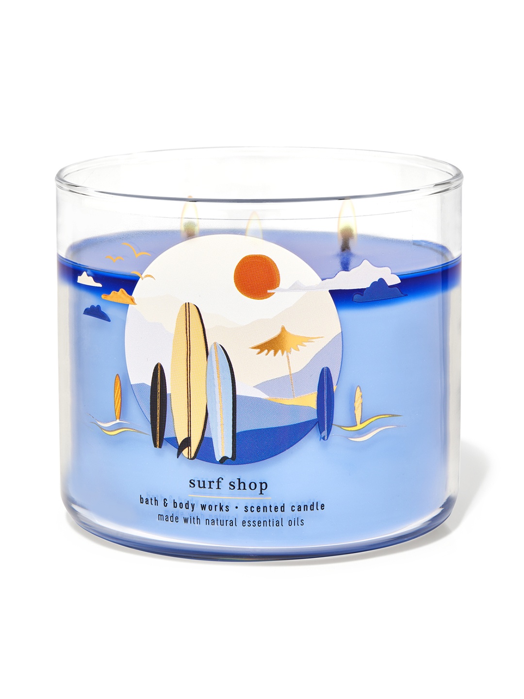 

Bath & Body Works Surf Shop 3-Wick Scented Candle 411g, Blue