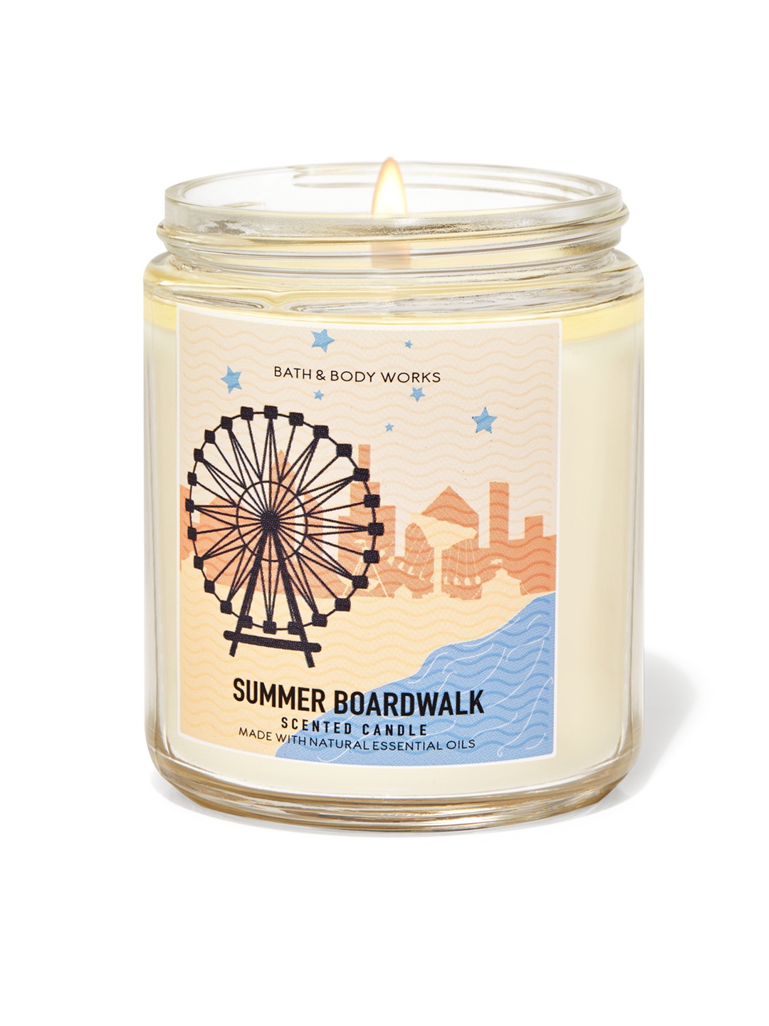 

Bath & Body Works Summer Boardwalk Single Wick Candle, Yellow