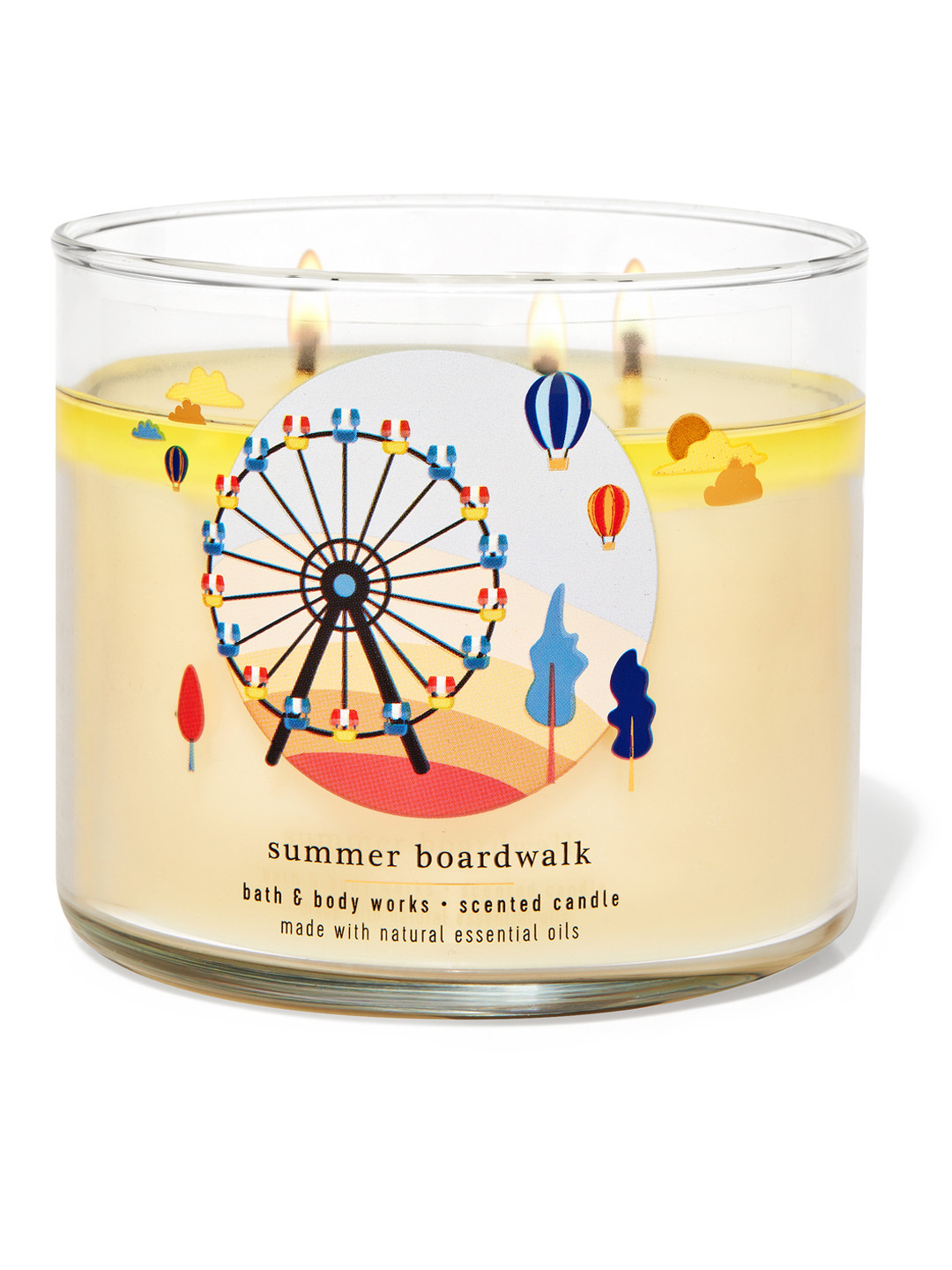

Bath & Body Works Summer Boardwalk 3-Wick Candle, Yellow