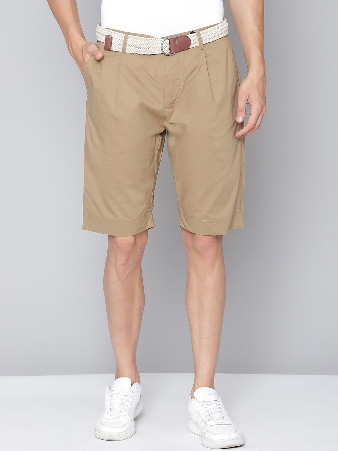 

Antony Morato Men Beige Slim Fit Chino Shorts