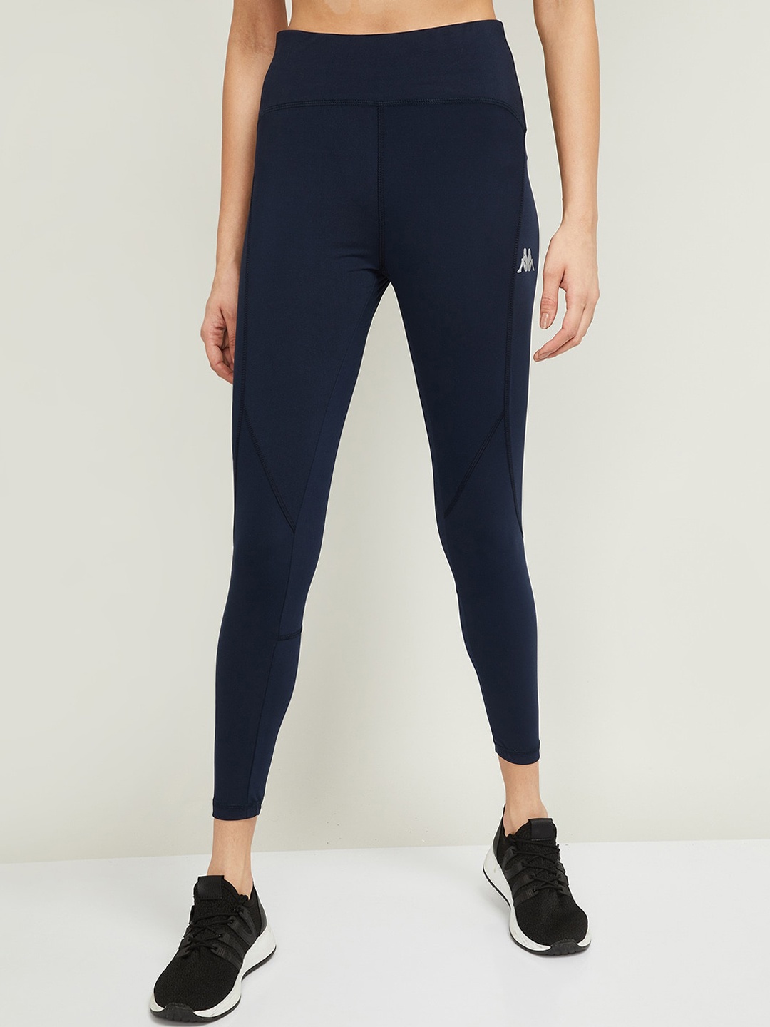 

Kappa Women Navy Blue Solid Tights