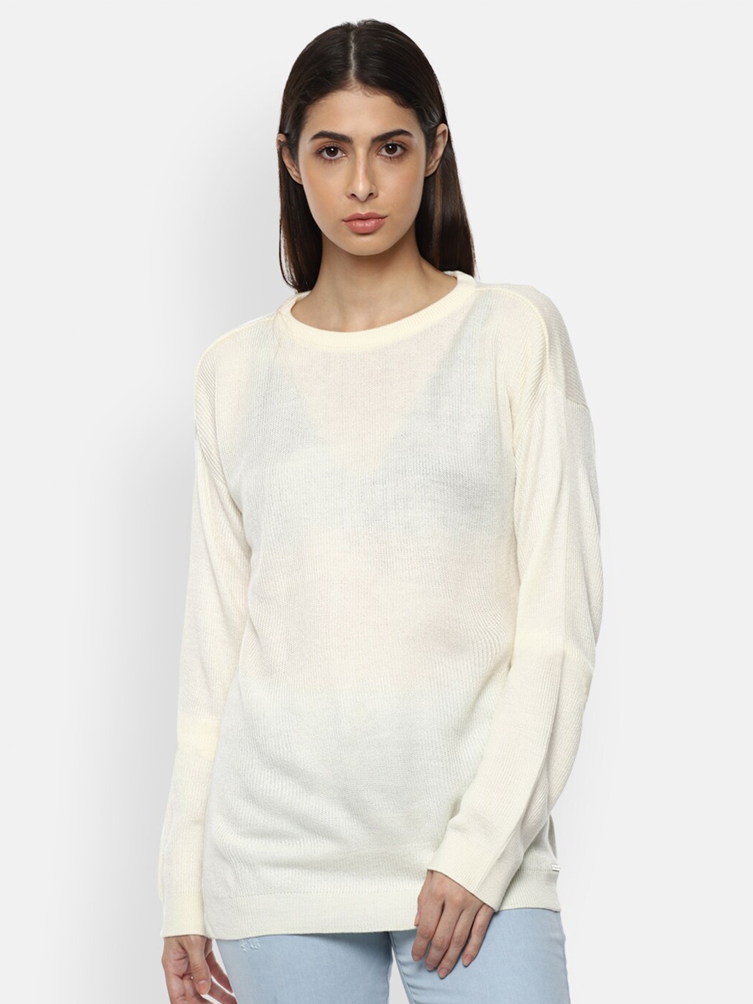 

Van Heusen Woman Women Cream-Coloured Pullover