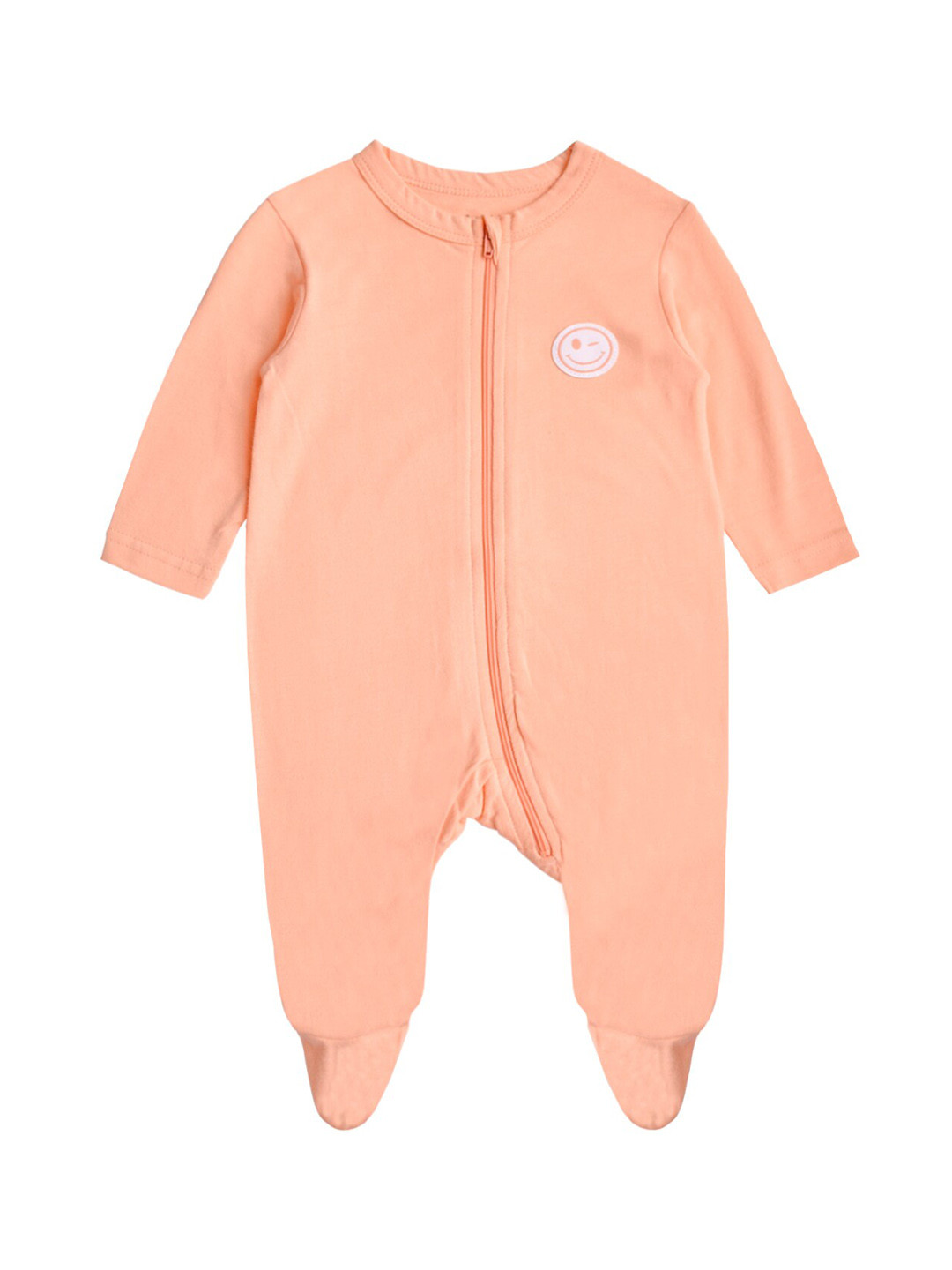 

little heaven Boys Orange Pure Cotton Romper