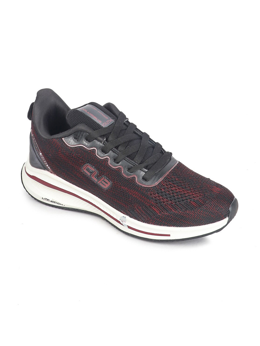 

Columbus Men Black Self Designed Running Shoes
