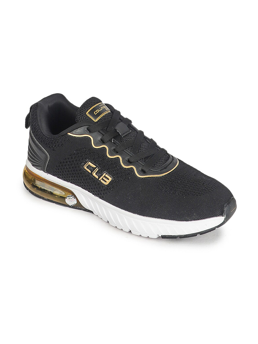 

Columbus Men Black Mesh Running Non-Marking Shoes