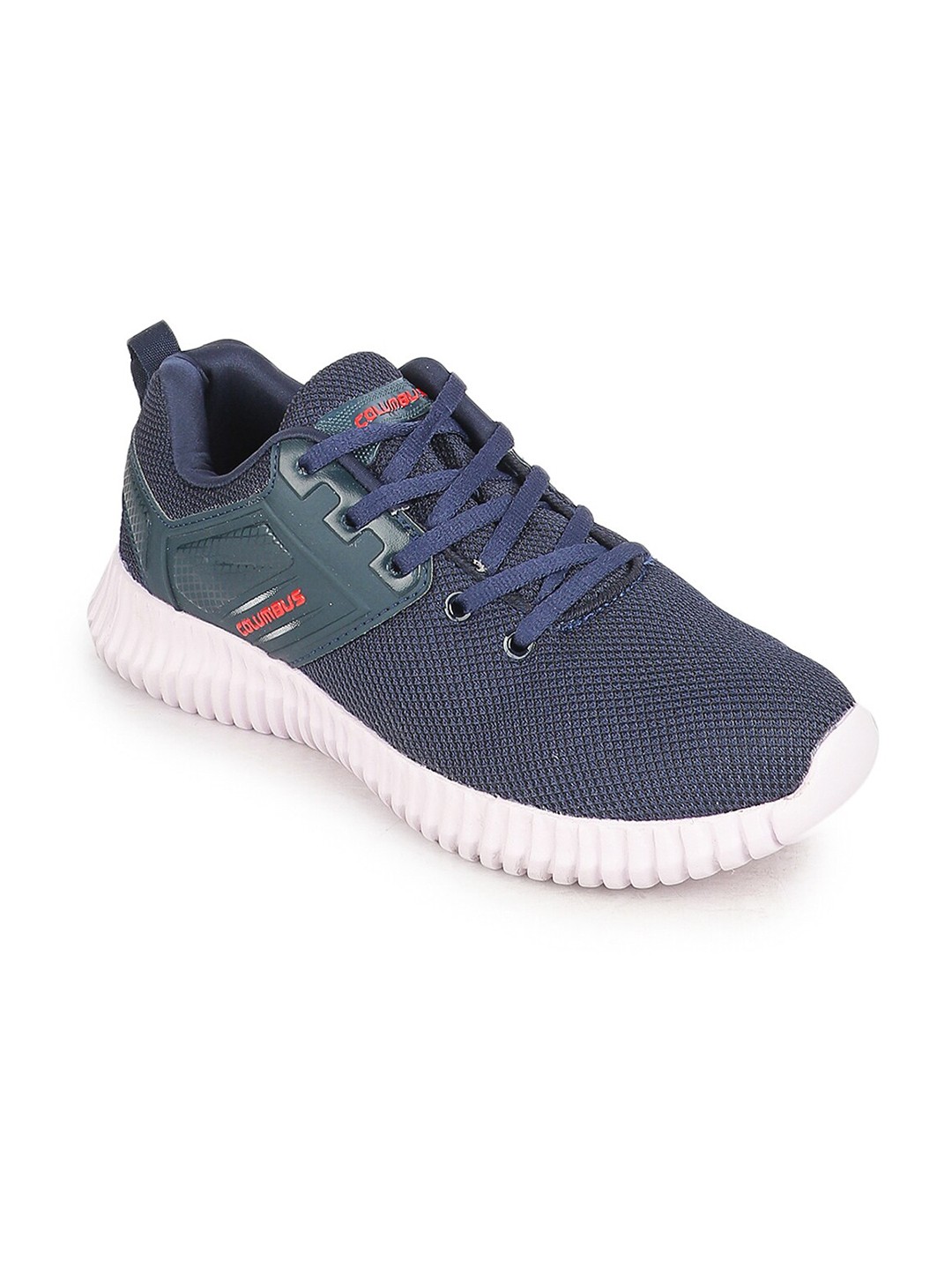 

Columbus Men Navy Blue Textile Running Non-Marking Shoes