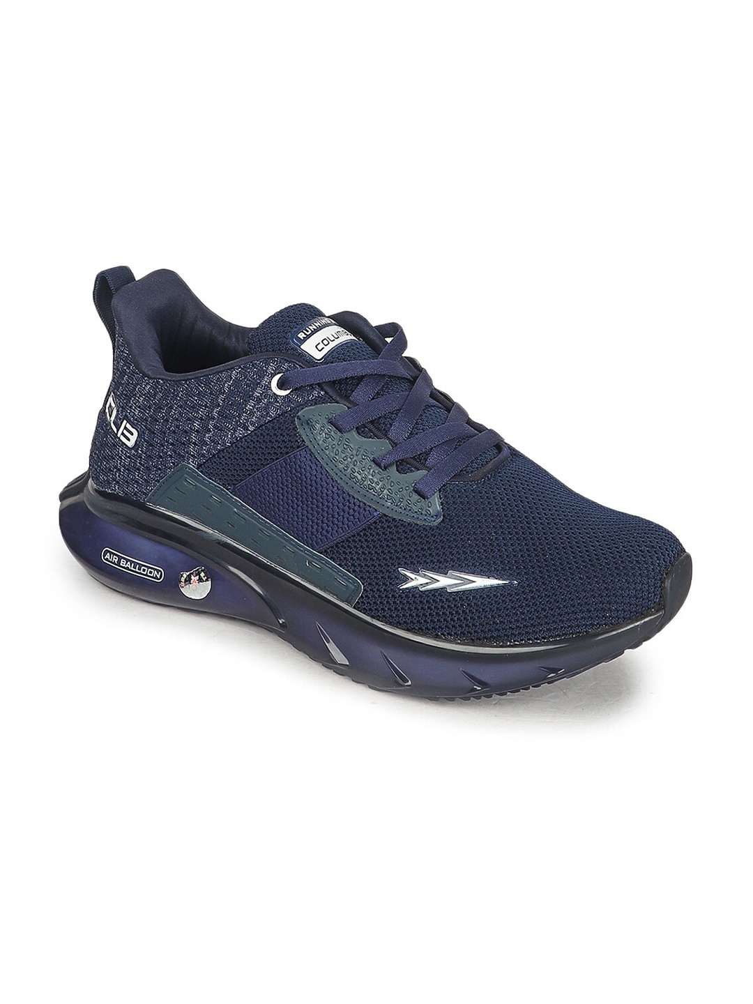 

Columbus Men Navy Blue Self Designed Mesh Running Shoes