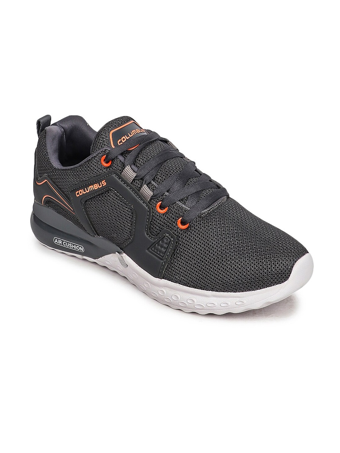 

Columbus Men Grey Solid Mesh Running Shoes