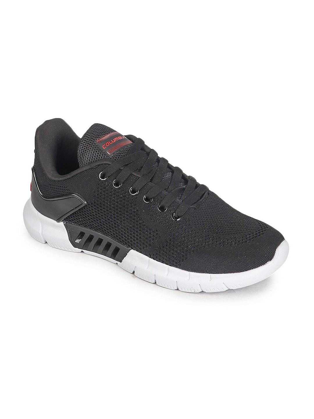 

Columbus Men Black Mesh Running Non-Marking Shoes