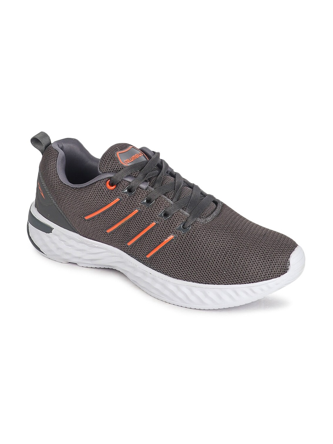 

Columbus Men Grey Mesh Running Non-Marking Shoes