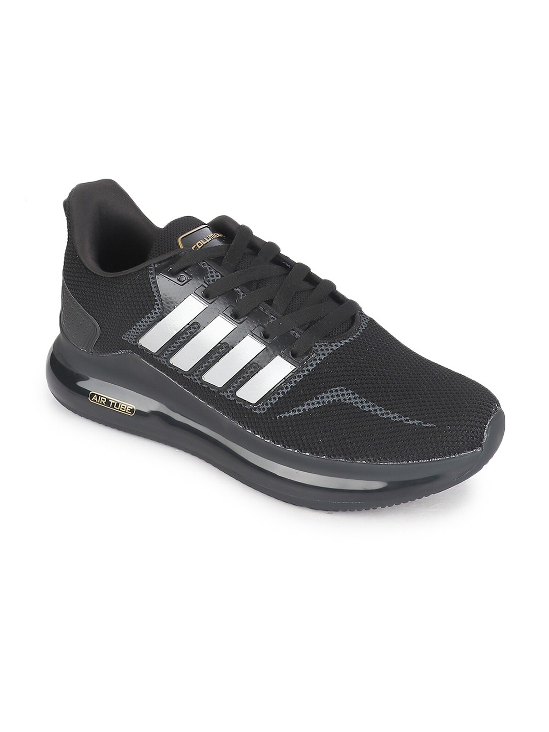 

Columbus Men Black Mesh Running Non-Marking Shoes