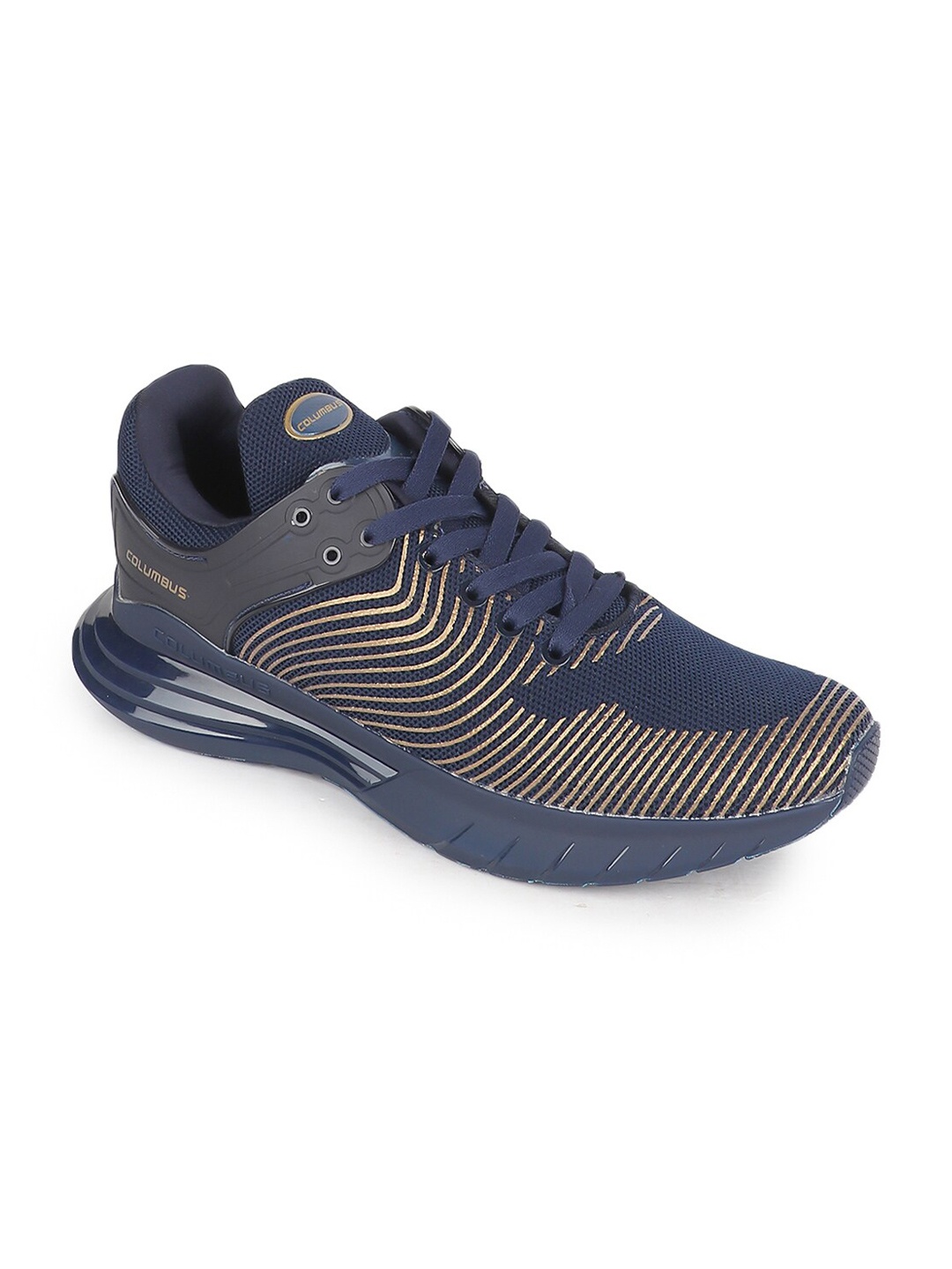 

Columbus Men Navy Blue Mesh Running Non-Marking Shoes