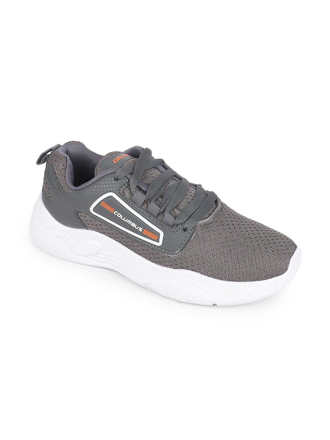 

Columbus Men Grey Mesh Running Non-Marking Shoes