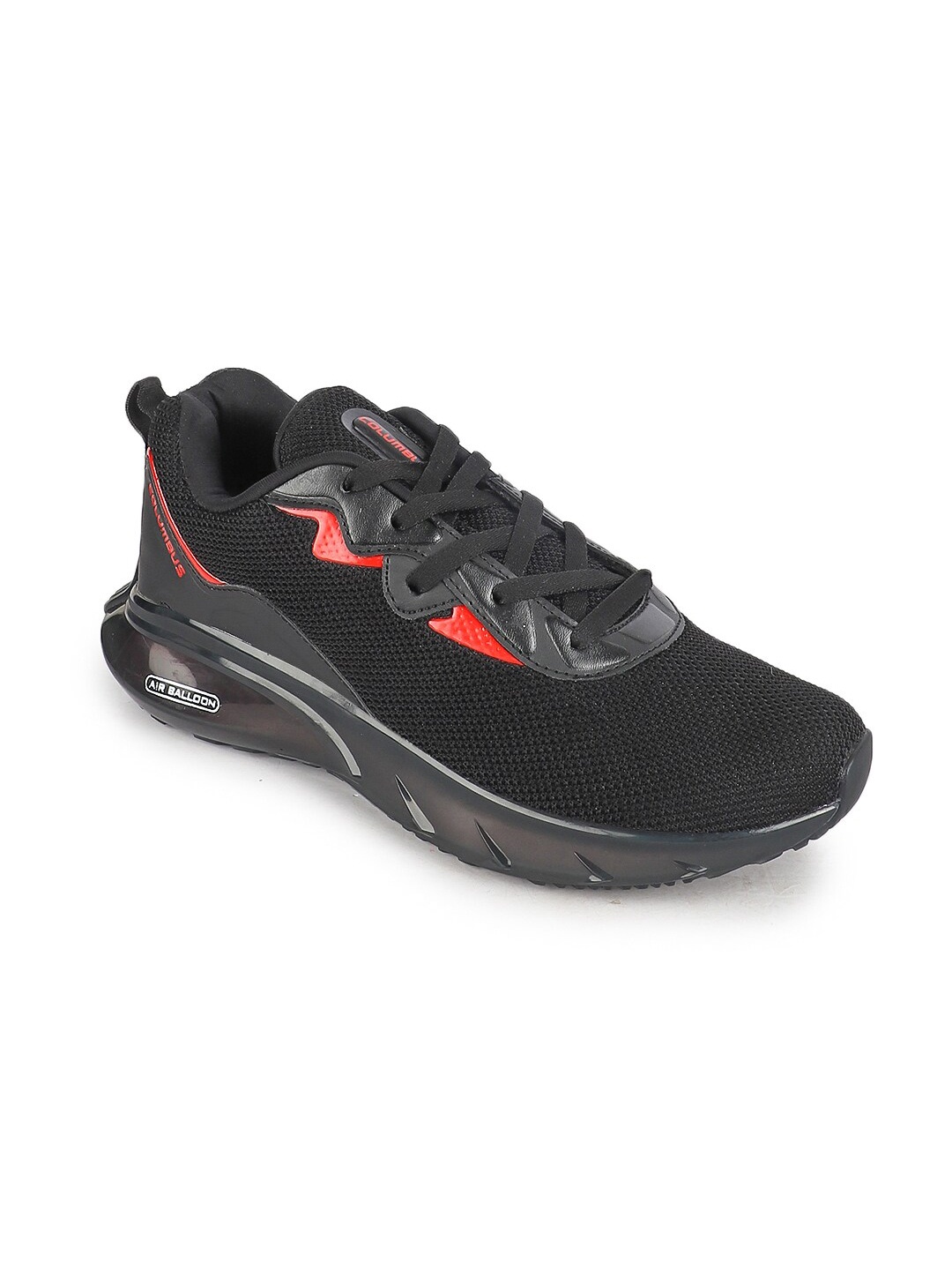 

Columbus Men Black Mesh Running Non-Marking Shoes